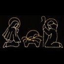 nativity scene with clear led lights