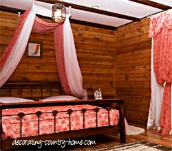 Romantic bedroom with canopy
