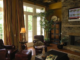 rustic style living room