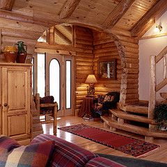 rustic wood living room