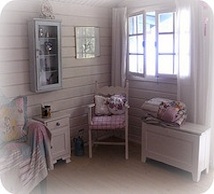 simple all wood shabby bedroom